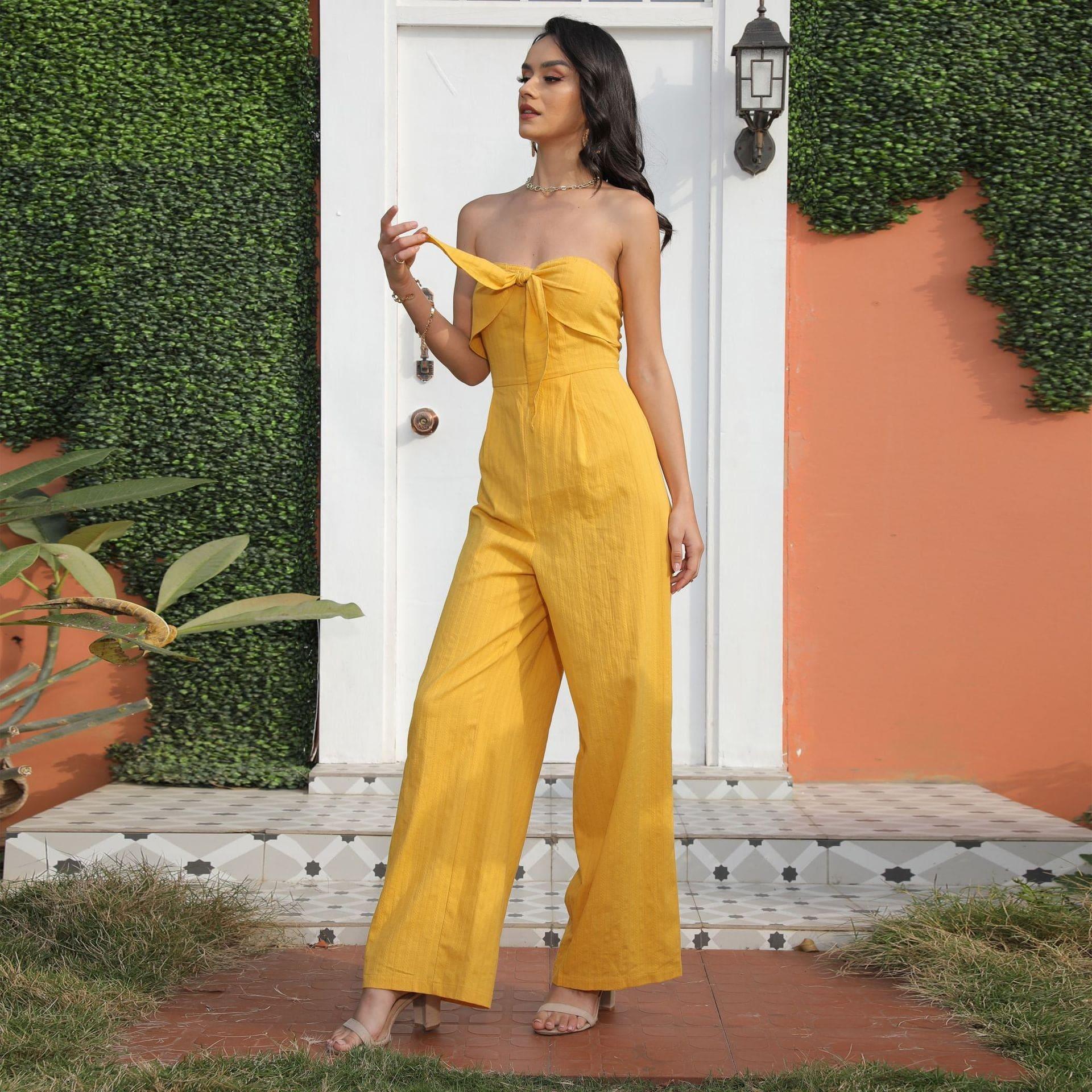 Luisa Summer Trousers without Belt Straight Jumpsuits - Vestir en Moda