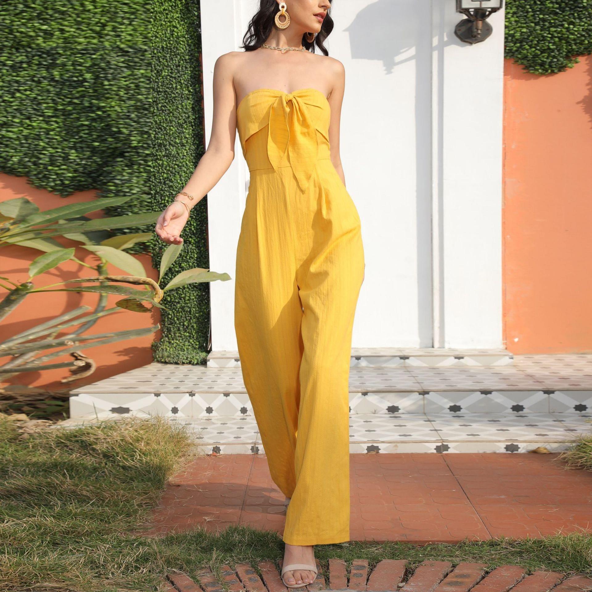 Luisa Summer Trousers without Belt Straight Jumpsuits - Vestir en Moda