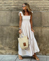 Luna Elegant Square Collar Plaid Summer Dresses - Vestir en Moda