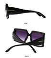 Luxury Square Retro Brand Plastic Frame Oversized Sunglasses - Vestir en Moda