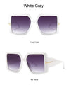 Luxury Square Retro Brand Plastic Frame Oversized Sunglasses - Vestir en Moda