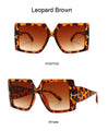 Luxury Square Retro Brand Plastic Frame Oversized Sunglasses - Vestir en Moda