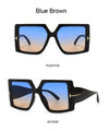Luxury Square Retro Brand Plastic Frame Oversized Sunglasses - Vestir en Moda
