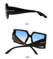 Luxury Square Retro Brand Plastic Frame Oversized Sunglasses - Vestir en Moda