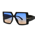 Luxury Square Retro Brand Plastic Frame Oversized Sunglasses - Vestir en Moda