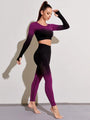 Lyla Gradient Exercise Clothes Breathable Fitness Two Piece Set - Vestir en Moda