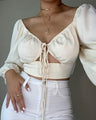 Lyra Sexy Puff Long Sleeve Cropped Blouse - Vestir en Moda