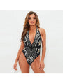 Mackenzie Sexy Halter Printing One-Piece Swimsuit - Vestir en Moda