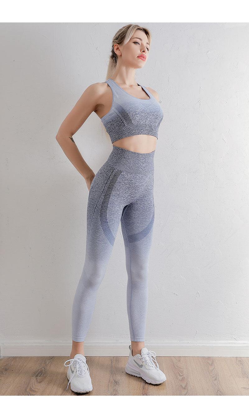 Mackenzie Workout Clothes Seamless Knitted Nylon Quick-Drying Running Outfit - Vestir en Moda