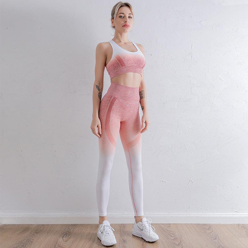 Mackenzie Workout Clothes Seamless Knitted Nylon Quick-Drying Running Outfit - Vestir en Moda
