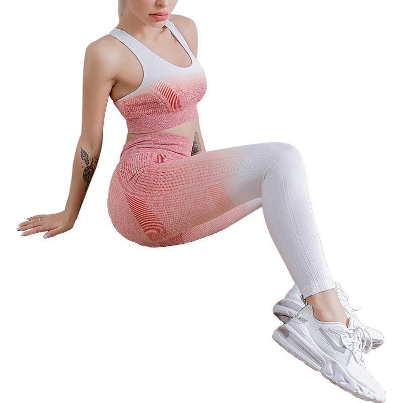 Mackenzie Workout Clothes Seamless Knitted Nylon Quick-Drying Running Outfit - Vestir en Moda