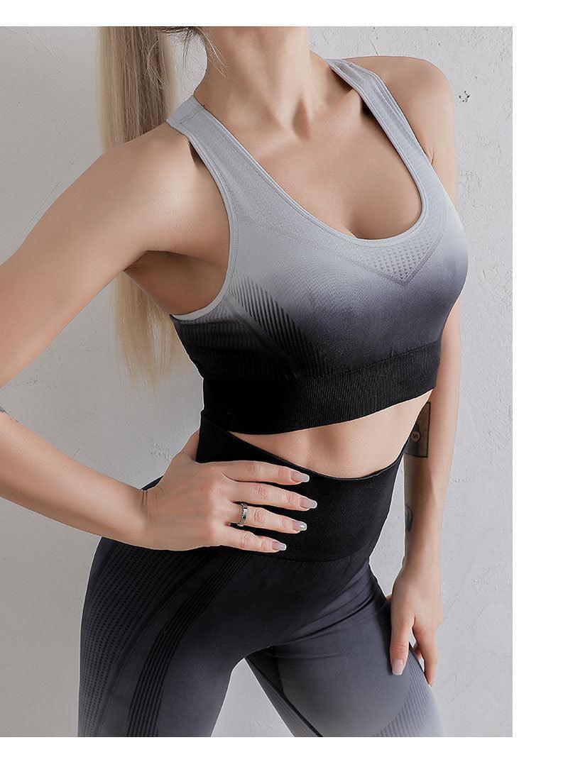 Mackenzie Workout Clothes Seamless Knitted Nylon Quick-Drying Running Outfit - Vestir en Moda
