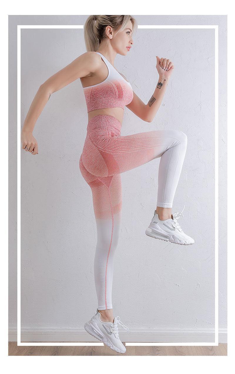 Mackenzie Workout Clothes Seamless Knitted Nylon Quick-Drying Running Outfit - Vestir en Moda