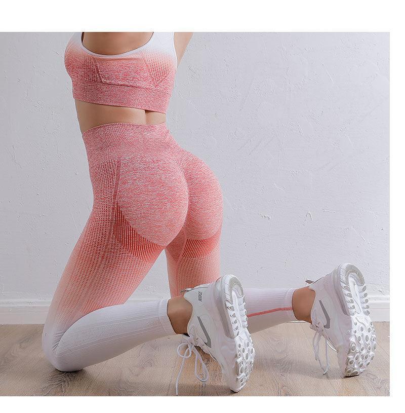 Mackenzie Workout Clothes Seamless Knitted Nylon Quick-Drying Running Outfit - Vestir en Moda