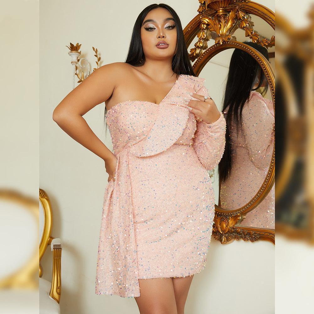 Maddie Plus Size Women Wedding Light Sequined Evening - Vestir en Moda