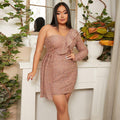 Maddie Plus Size Women Wedding Light Sequined Evening - Vestir en Moda