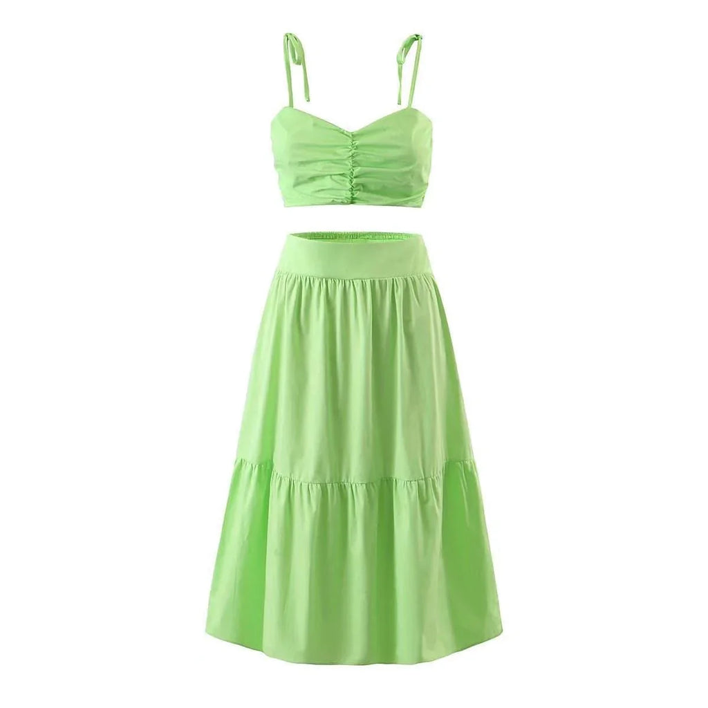 Madison Clothing High Solid Color two pieces sets - Vestir en Moda