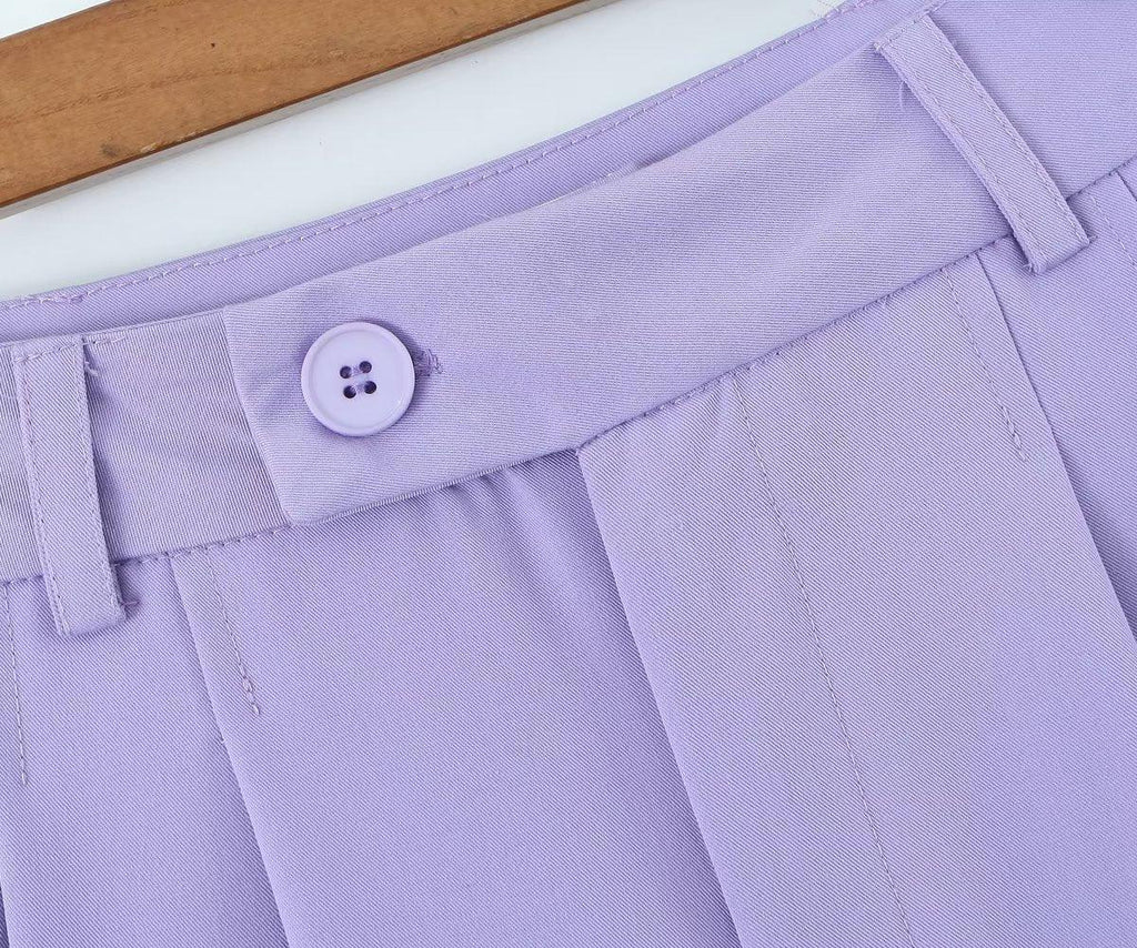 Madison Clothing High Waist Buckle Casual Two Piece Sets - Vestir en Moda