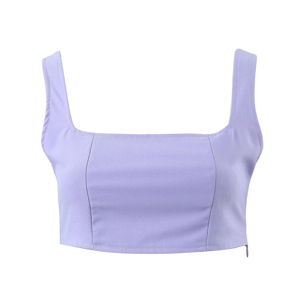 Madison Clothing High Waist Buckle Casual Two Piece Sets - Vestir en Moda