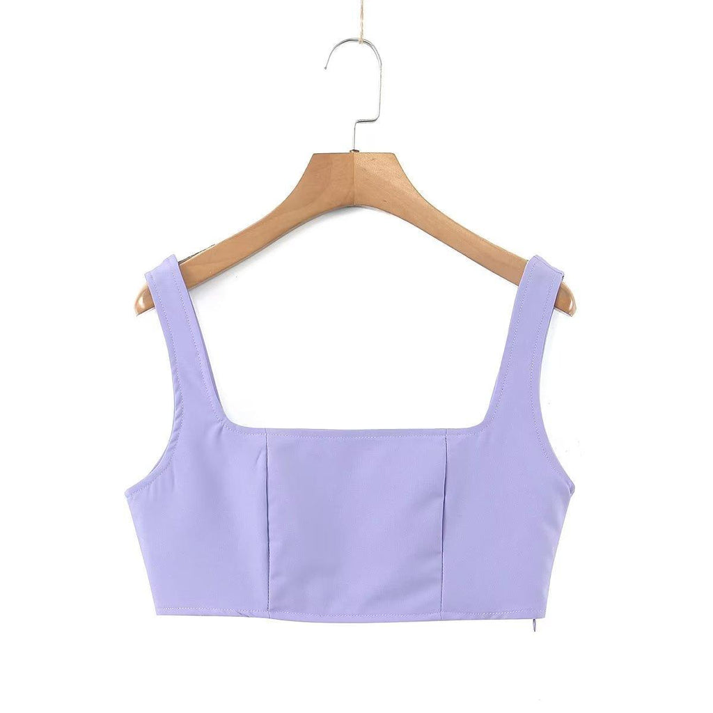 Madison Clothing High Waist Buckle Casual Two Piece Sets - Vestir en Moda