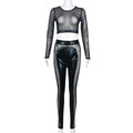 Madison Clothing Mesh Stitching through Two pieces Set Women - Vestir en Moda