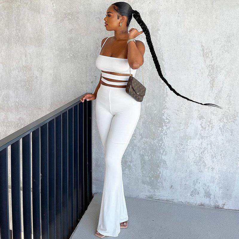 Madison Clothing Solid Color Sling Casual two pieces sets - Vestir en Moda
