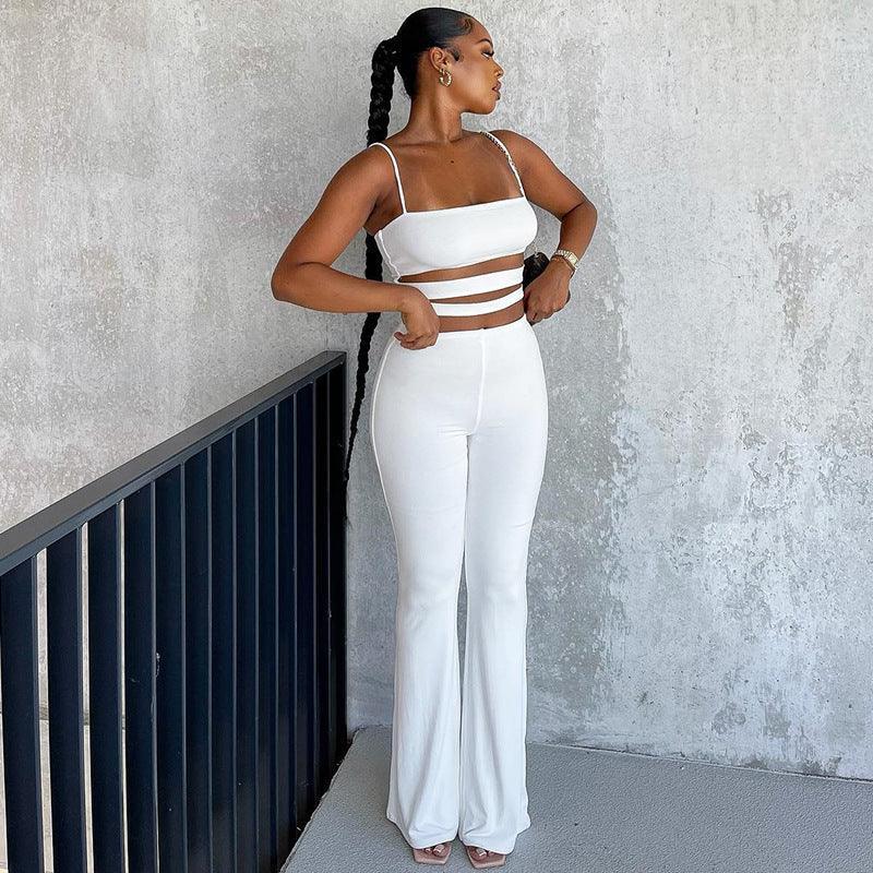 Madison Clothing Solid Color Sling Casual two pieces sets - Vestir en Moda