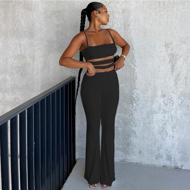 Madison Clothing Solid Color Sling Casual two pieces sets - Vestir en Moda