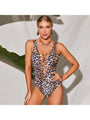 Madison Sexy Leopard Print Hollowed Out Swimsuit - Vestir en Moda
