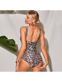 Madison Sexy Leopard Print Hollowed Out Swimsuit - Vestir en Moda
