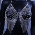 Magnolia Rhinestone Body Chain Suit Sexy Shiny Tassel Nightclub Clothing - Vestir en Moda