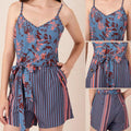 Mahra Women Elegant Summer Print Rompers Sleeveless - Vestir en Moda