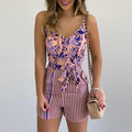 Mahra Women Elegant Summer Print Rompers Sleeveless - Vestir en Moda