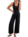 Maité Women Solid Color Loose Sleeveless Jumpsuits - Vestir en Moda