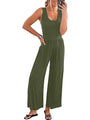 Maité Women Solid Color Loose Sleeveless Jumpsuits - Vestir en Moda