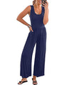 Maité Women Solid Color Loose Sleeveless Jumpsuits - Vestir en Moda