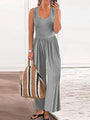 Maité Women Solid Color Loose Sleeveless Jumpsuits - Vestir en Moda