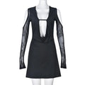 Manuela Women Clothing Dresses V neck Hollow - Vestir en Moda