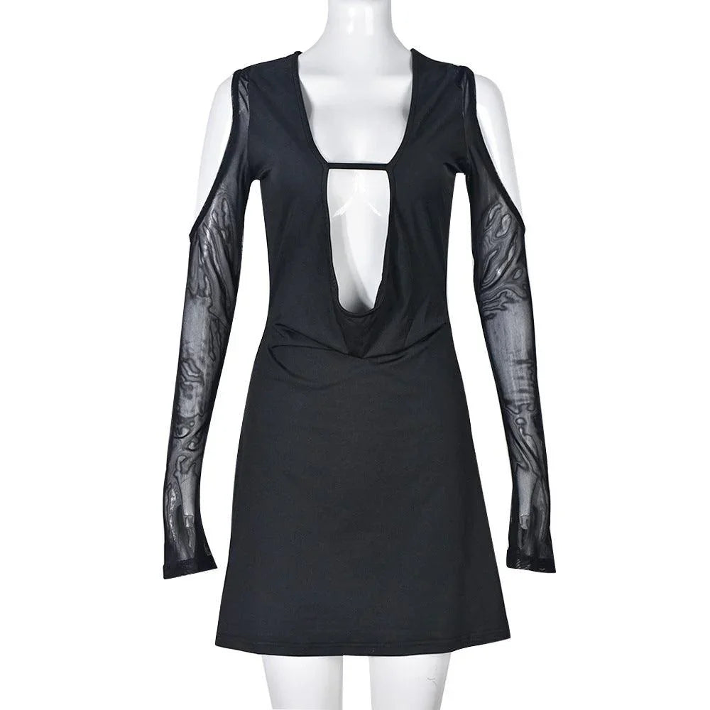 Manuela Women Clothing Dresses V neck Hollow - Vestir en Moda