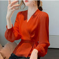 Maria Bandage Chiffon Loose Irregular Blouse - Vestir en Moda
