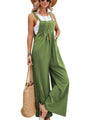 María Women Solid Color Casual Bib Trousers Jumpsuits - Vestir en Moda