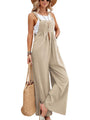 María Women Solid Color Casual Bib Trousers Jumpsuits - Vestir en Moda