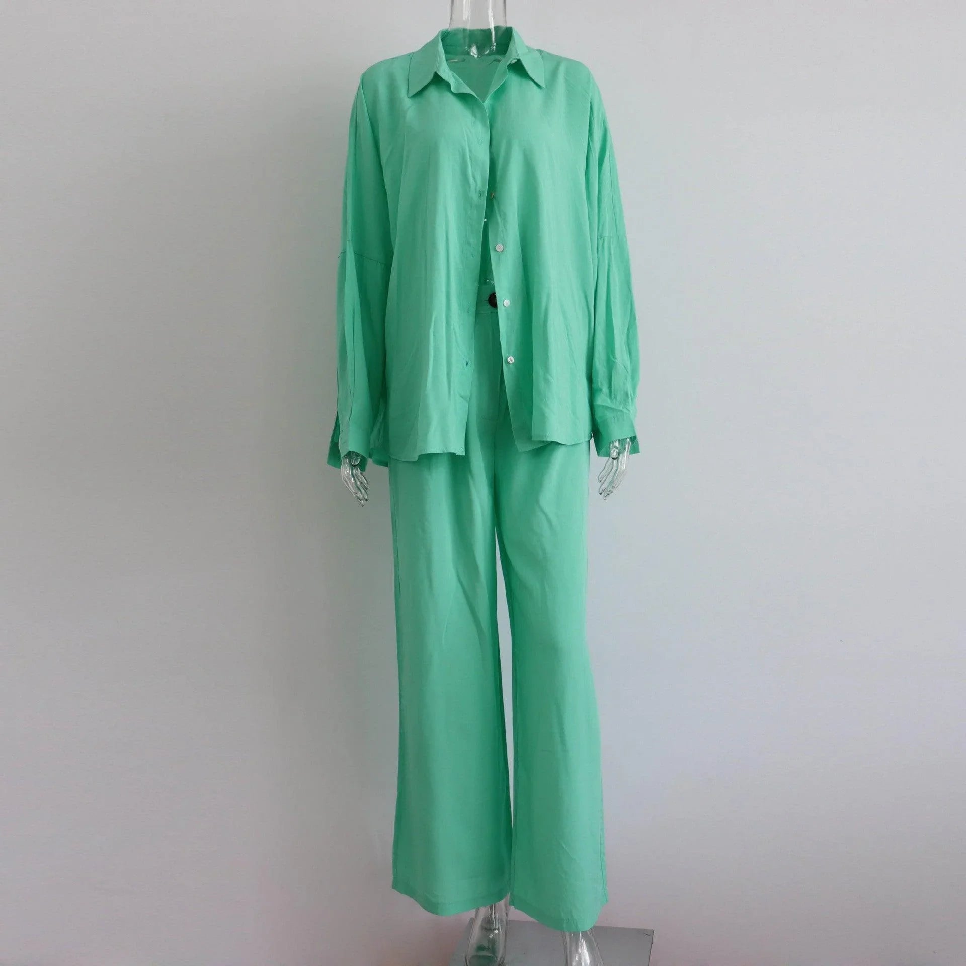 Mariana Vacation Batwing Sleeve Straight Leg Trouser Two Piece Set - Vestir en Moda