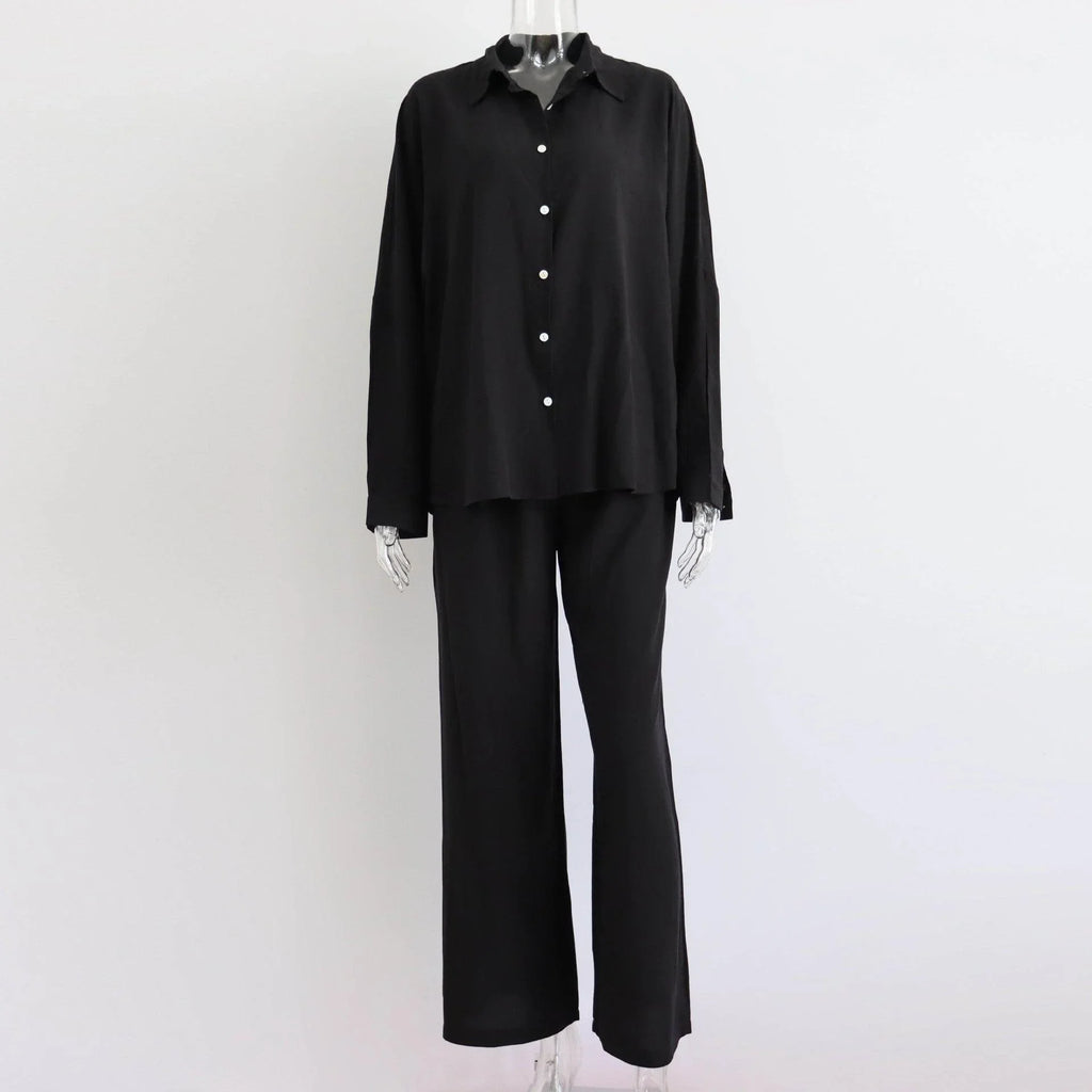 Mariana Vacation Batwing Sleeve Straight Leg Trouser Two Piece Set - Vestir en Moda