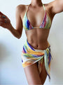 Marina Bandage Gauze Three-Piece Bikini Set - Vestir en Moda