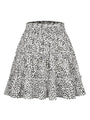 Marlee Solid Color Tiered Ruffle Waist Tie Mini Skirt - Vestir en Moda