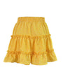Marlee Solid Color Tiered Ruffle Waist Tie Mini Skirt - Vestir en Moda