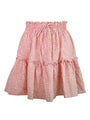Marlee Solid Color Tiered Ruffle Waist Tie Mini Skirt - Vestir en Moda