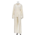 Marlee Solid Straight Casual Western Pleated Two Piece Set - Vestir en Moda