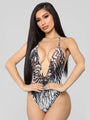 Martina Fancy Leopard Printed Backless High Waisted Swimsuit - Vestir en Moda